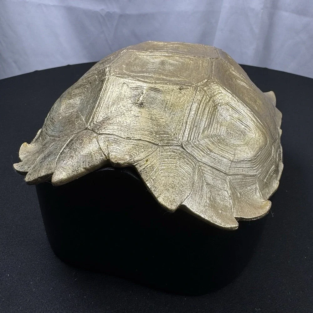 Black‎ & Gold Faux Turtle Shell Storage/Trinket Box
